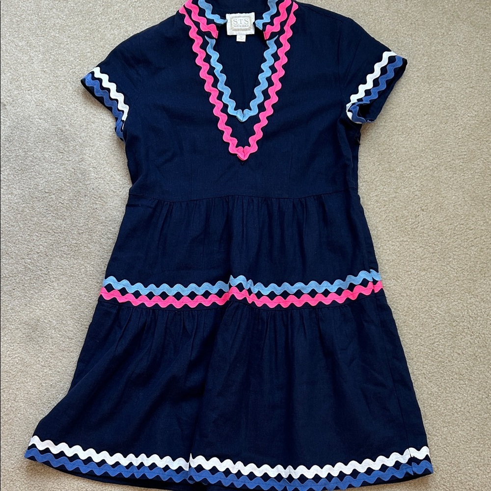 Sail to Sable Ric Rac Trim Tunic Dress